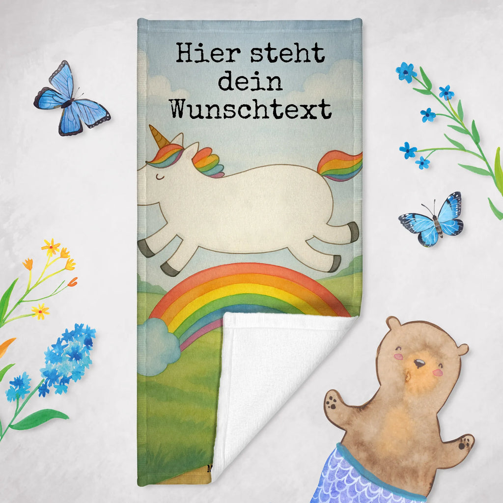 Personalisiertes Badehandtuch Einhorn Regenbogen Design Badetuch mit Namen, Duschtuch mit Namen, Saunatuch mit Namen, Strandtuch mit Namen, Personalisiertes Badetuch, Kinder Handtuch mit Namen, Personalisiertes Handtuch, Einhorn, Einhörner, Einhorn Deko, Unicorn, Glitzer, Regenbogen, Einhornautobahn, Einhornpower, Erwachsenwerden