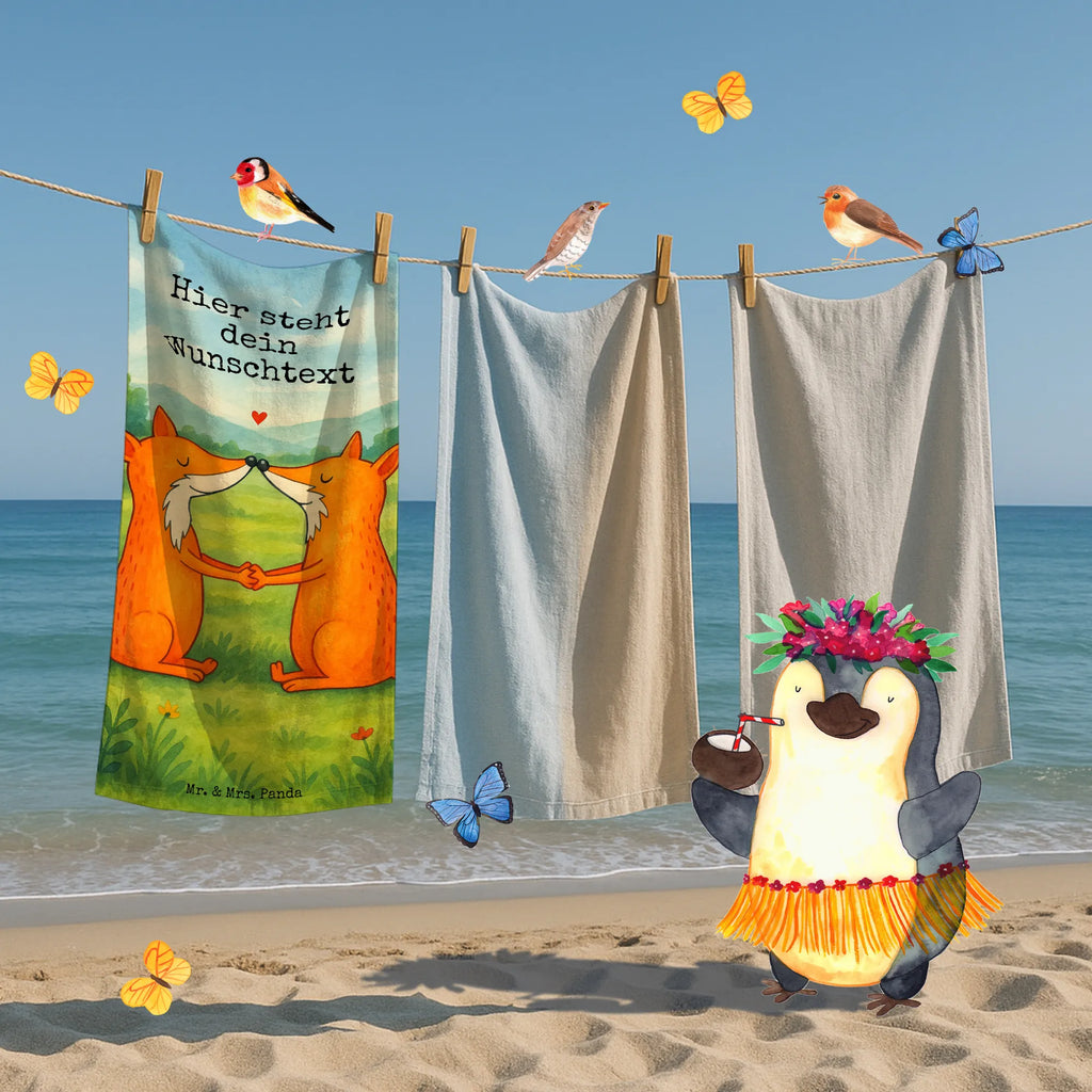 Personalized Bath Towel foxes Love Design Badetuch mit Namen, Strandtuch mit Namen, Duschtuch mit Namen, Saunatuch mit Namen, Personalisiertes Handtuch, Kinder Handtuch mit Namen, Personalisiertes Badetuch, Fuchs, Liebespaar, Partner, Fox, Paar, Ehemann, Freundin, Freund, Füchse, Liebe, Ehefrau, Verlobte, Ehe, Liebesbeweis