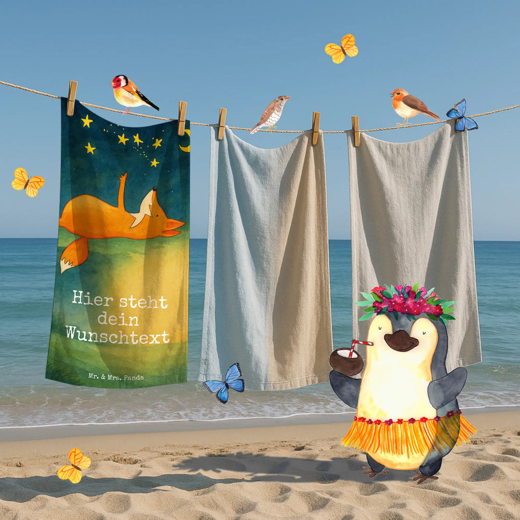 Personalized Bath Towel Fox Stars Design Badetuch mit Namen, Personalisiertes Badetuch, Kinder Handtuch mit Namen, Personalisiertes Handtuch, Strandtuch mit Namen, Duschtuch mit Namen, Saunatuch mit Namen, Fuchs, Füchse, Always Look on the Bright Side of Life, Spruch schön, Romantik, tröstende Worte, Spruch positiv