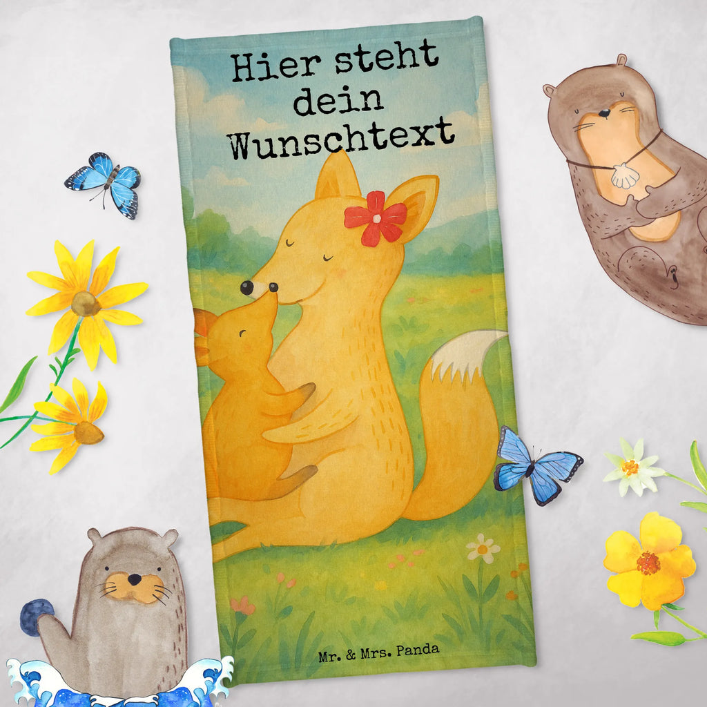 Personalized Bath Towel Fox mummy Design Strandtuch mit Namen, Saunatuch mit Namen, Duschtuch mit Namen, Kinder Handtuch mit Namen, Personalisiertes Handtuch, Badetuch mit Namen, Personalisiertes Badetuch, Familie, Vatertag, Muttertag, Bruder, Schwester, Mama, Papa, Oma, Opa, Lieblingstochter, Tochter, Beste Tochter, Mutter, Geschenk