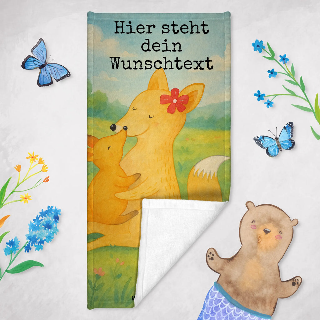 Personalized Bath Towel Fox mummy Design Strandtuch mit Namen, Saunatuch mit Namen, Duschtuch mit Namen, Kinder Handtuch mit Namen, Personalisiertes Handtuch, Badetuch mit Namen, Personalisiertes Badetuch, Familie, Vatertag, Muttertag, Bruder, Schwester, Mama, Papa, Oma, Opa, Lieblingstochter, Tochter, Beste Tochter, Mutter, Geschenk