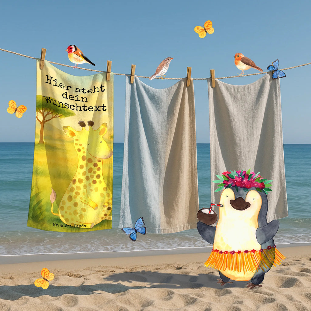 Personalized Bath Towel giraffe Satisfied Design Strandtuch mit Namen, Duschtuch mit Namen, Kinder Handtuch mit Namen, Personalisiertes Badetuch, Personalisiertes Handtuch, Badetuch mit Namen, Saunatuch mit Namen, Afrika, Wildtiere, Glück, Abenteuer, Giraffe, Zufrieden