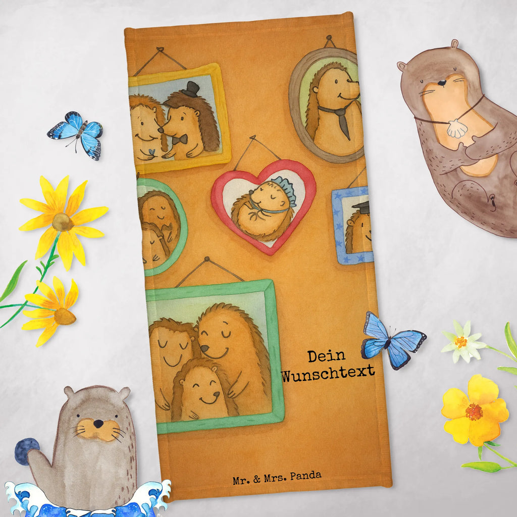 Personalized Bath Towel Hedgehog family Design Duschtuch mit Namen, Saunatuch mit Namen, Strandtuch mit Namen, Kinder Handtuch mit Namen, Personalisiertes Handtuch, Personalisiertes Badetuch, Badetuch mit Namen, Familie, Vatertag, Muttertag, Bruder, Schwester, Mama, Papa, Oma, Opa, Liebe, Glück, Bilder, Zusammenhalt, Igel