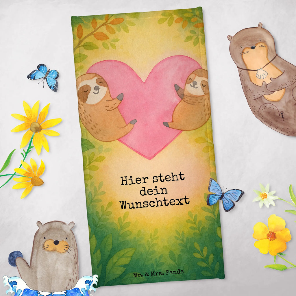 Personalisiertes Badehandtuch Faultiere Herz Design Duschtuch mit Namen, Saunatuch mit Namen, Badetuch mit Namen, Kinder Handtuch mit Namen, Personalisiertes Badetuch, Personalisiertes Handtuch, Strandtuch mit Namen, Liebe, Partner, Freund, Freundin, Ehemann, Ehefrau, Heiraten, Verlobung, Heiratsantrag, Liebesgeschenk, Jahrestag, Hocheitstag, Liebesbeweis, Valentinstag, Geschenk für Partner, Mitbringsel, Geschenk für Frauen, Geschenk für Freundin, für Ehemann, für Männer, Hochzeitstag