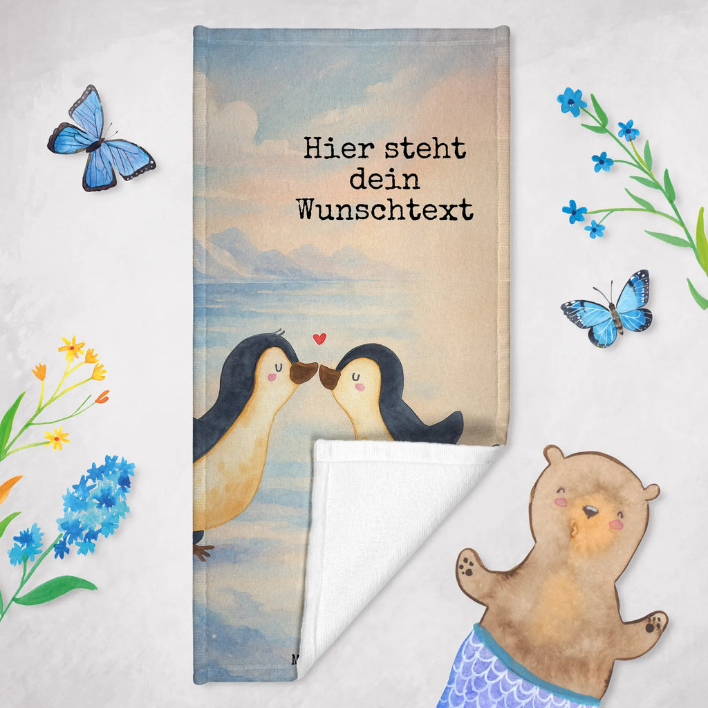 Spersonalizowany ręcznik kąpielowy Pingwiny Pocałunek Design Saunatuch mit Namen, Duschtuch mit Namen, Kinder Handtuch mit Namen, Badetuch mit Namen, Strandtuch mit Namen, Personalisiertes Handtuch, Personalisiertes Badetuch, Liebe, Partner, Freund, Freundin, Ehemann, Ehefrau, Heiraten, Verlobung, Heiratsantrag, Liebesgeschenk, Jahrestag, Hocheitstag, Hochzeitstag, Geschenk für Frauen, Valentinstag, für Ehemann, Geschenk für Partner, Geschenk für Freundin, Mitbringsel, Liebesbeweis, für Männer