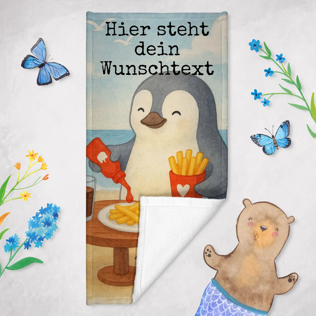 Personalized Bath Towel penguin French fries Design Badetuch mit Namen, Strandtuch mit Namen, Duschtuch mit Namen, Personalisiertes Handtuch, Personalisiertes Badetuch, Kinder Handtuch mit Namen, Saunatuch mit Namen, Liebe, Partner, Freund, Freundin, Ehemann, Ehefrau, Heiraten, Verlobung, Heiratsantrag, Liebesgeschenk, Jahrestag, Hocheitstag, Liebesbeweis, Hochzeitstag, Geschenk für Partner, für Ehemann, Valentinstag, Geschenk für Frauen, für Männer, Geschenk für Freundin, Mitbringsel