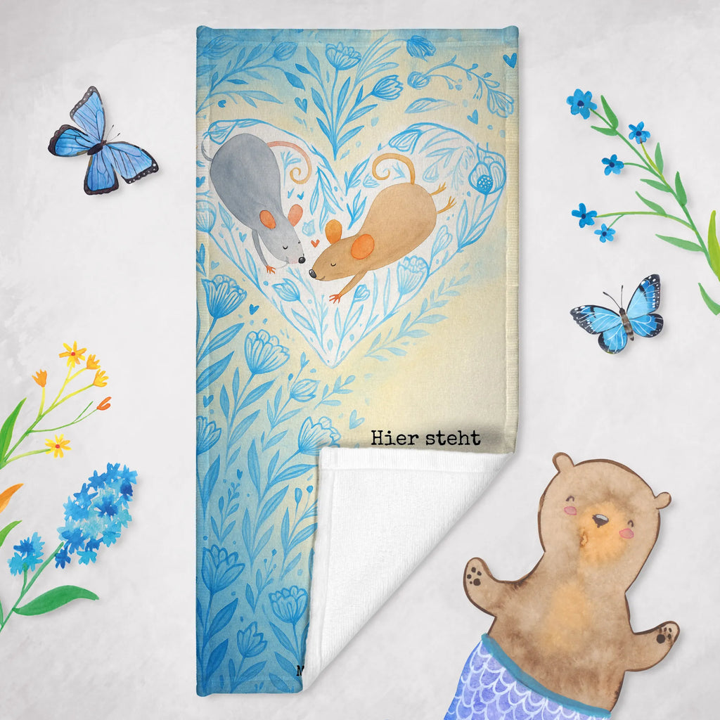 Personalized Bath Towel Mice heart Design Personalisiertes Handtuch, Strandtuch mit Namen, Badetuch mit Namen, Duschtuch mit Namen, Saunatuch mit Namen, Personalisiertes Badetuch, Kinder Handtuch mit Namen, Liebe, Partner, Freund, Freundin, Ehemann, Ehefrau, Heiraten, Verlobung, Heiratsantrag, Liebesgeschenk, Jahrestag, Hocheitstag, Geschenk für zwei, Mäuse, Love, Liebesbeweis, Maus, Liebesbotschaft, Hochzeit, Lieblingsmensch, Gemeinsamkeit