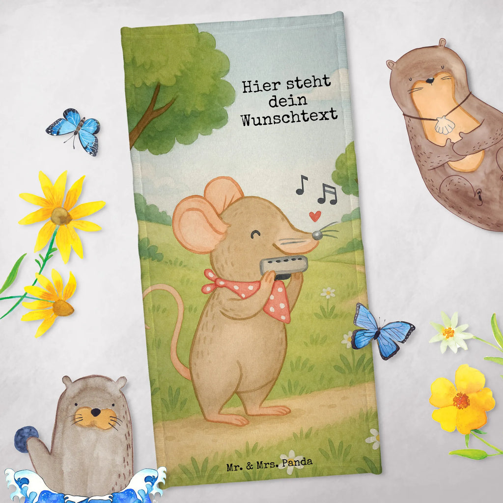 Personalized Bath Towel Mouse harmonica Design Duschtuch mit Namen, Badetuch mit Namen, Saunatuch mit Namen, Personalisiertes Handtuch, Personalisiertes Badetuch, Kinder Handtuch mit Namen, Strandtuch mit Namen, Instrumente, Geschenke Musiker, Musikliebhaber, Maus, Gesang, Lagerfeuer, Mundharmonika