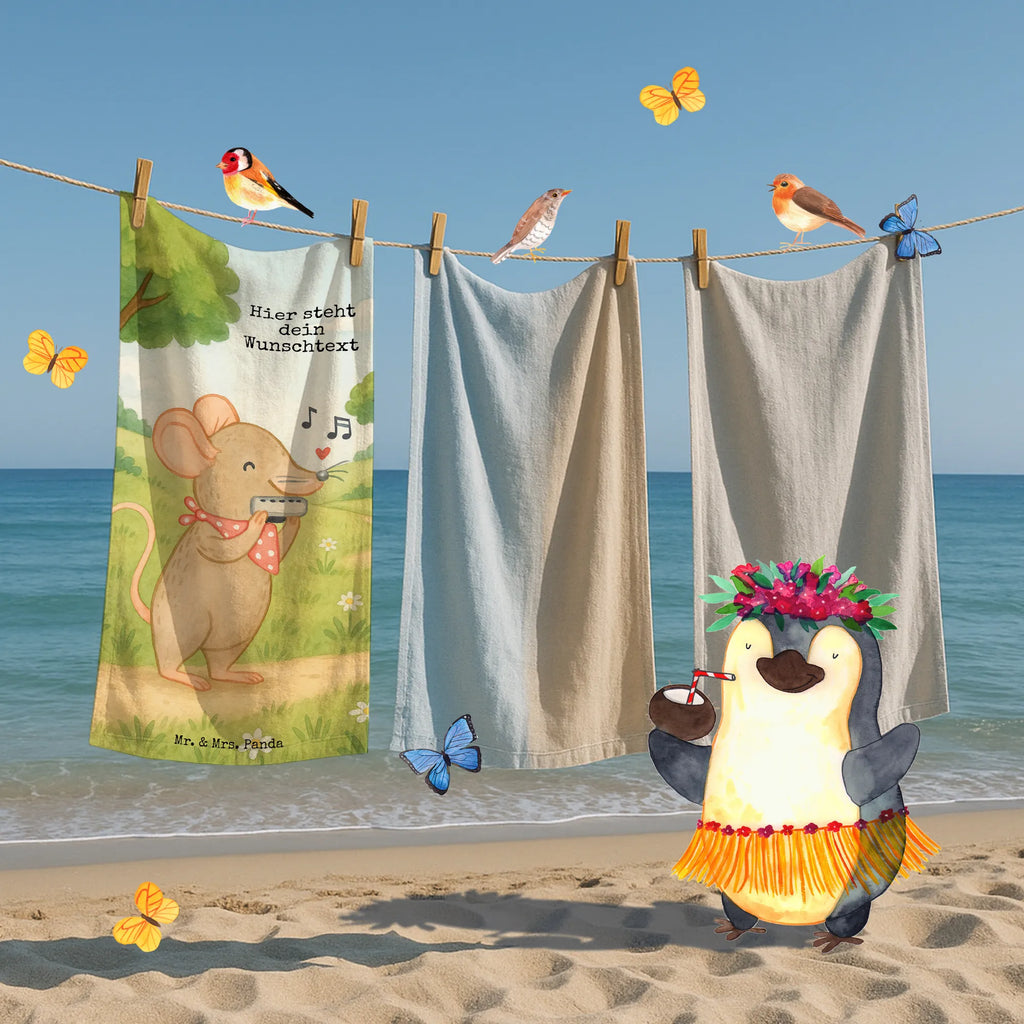 Personalized Bath Towel Mouse harmonica Design Duschtuch mit Namen, Badetuch mit Namen, Saunatuch mit Namen, Personalisiertes Handtuch, Personalisiertes Badetuch, Kinder Handtuch mit Namen, Strandtuch mit Namen, Instrumente, Geschenke Musiker, Musikliebhaber, Maus, Gesang, Lagerfeuer, Mundharmonika