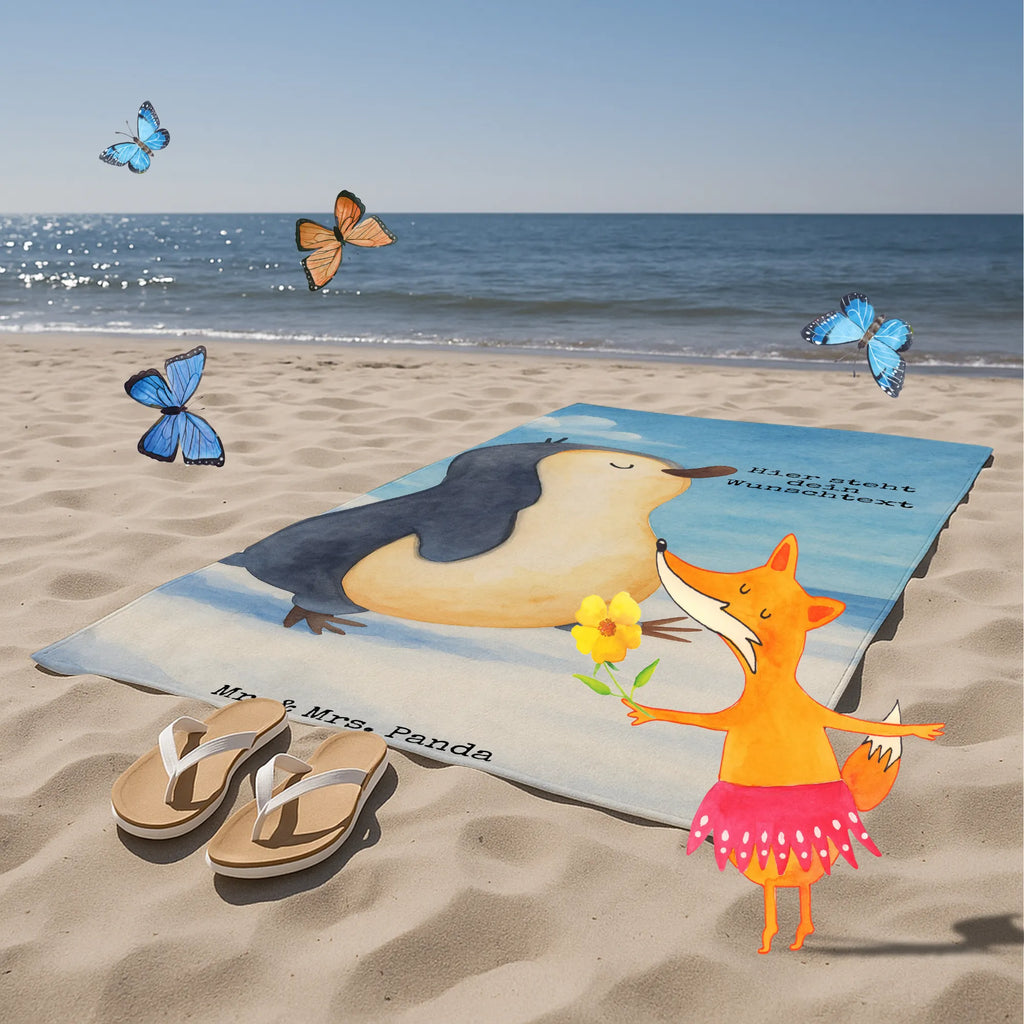 Personalisiertes Badehandtuch Pinguin marschieren Design Strandtuch mit Namen, Duschtuch mit Namen, Badetuch mit Namen, Kinder Handtuch mit Namen, Personalisiertes Handtuch, Personalisiertes Badetuch, Saunatuch mit Namen, Pinguin, Frühaufsteher, Pinguine, Bruder, Schwester, Familie, Langschläfer