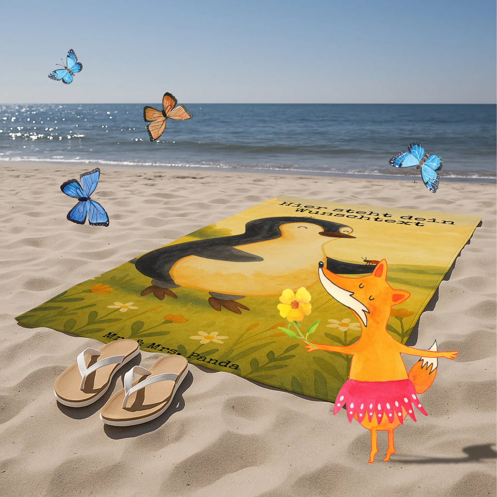 Personalized Bath Towel Penguin ladybug Design Kinder Handtuch mit Namen, Strandtuch mit Namen, Personalisiertes Badetuch, Badetuch mit Namen, Personalisiertes Handtuch, Duschtuch mit Namen, Saunatuch mit Namen, Pinguin, Liebe, Glück, Marienkäfer, Lebensfreude, Pinguine, Freude, Wunder