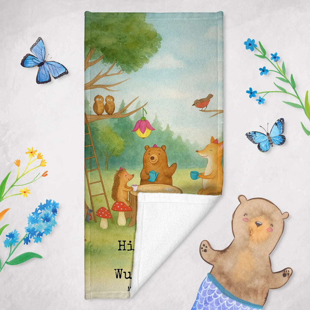 Personalized Bath Towel forest animals picnic Design Strandtuch mit Namen, Kinder Handtuch mit Namen, Personalisiertes Badetuch, Saunatuch mit Namen, Personalisiertes Handtuch, Duschtuch mit Namen, Badetuch mit Namen, Tiermotive, Gute Laune, lustige Sprüche, Tiere, Maus, Hase, Igel, Wald, Fuchs, Waldtiere, Eichhörnchen, Picknick
