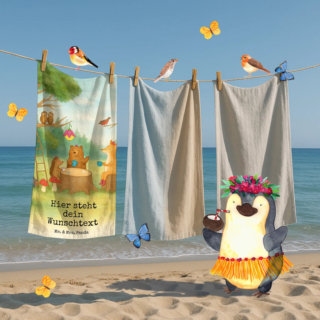Personalized Bath Towel forest animals picnic Design Strandtuch mit Namen, Kinder Handtuch mit Namen, Personalisiertes Badetuch, Saunatuch mit Namen, Personalisiertes Handtuch, Duschtuch mit Namen, Badetuch mit Namen, Tiermotive, Gute Laune, lustige Sprüche, Tiere, Maus, Hase, Igel, Wald, Fuchs, Waldtiere, Eichhörnchen, Picknick
