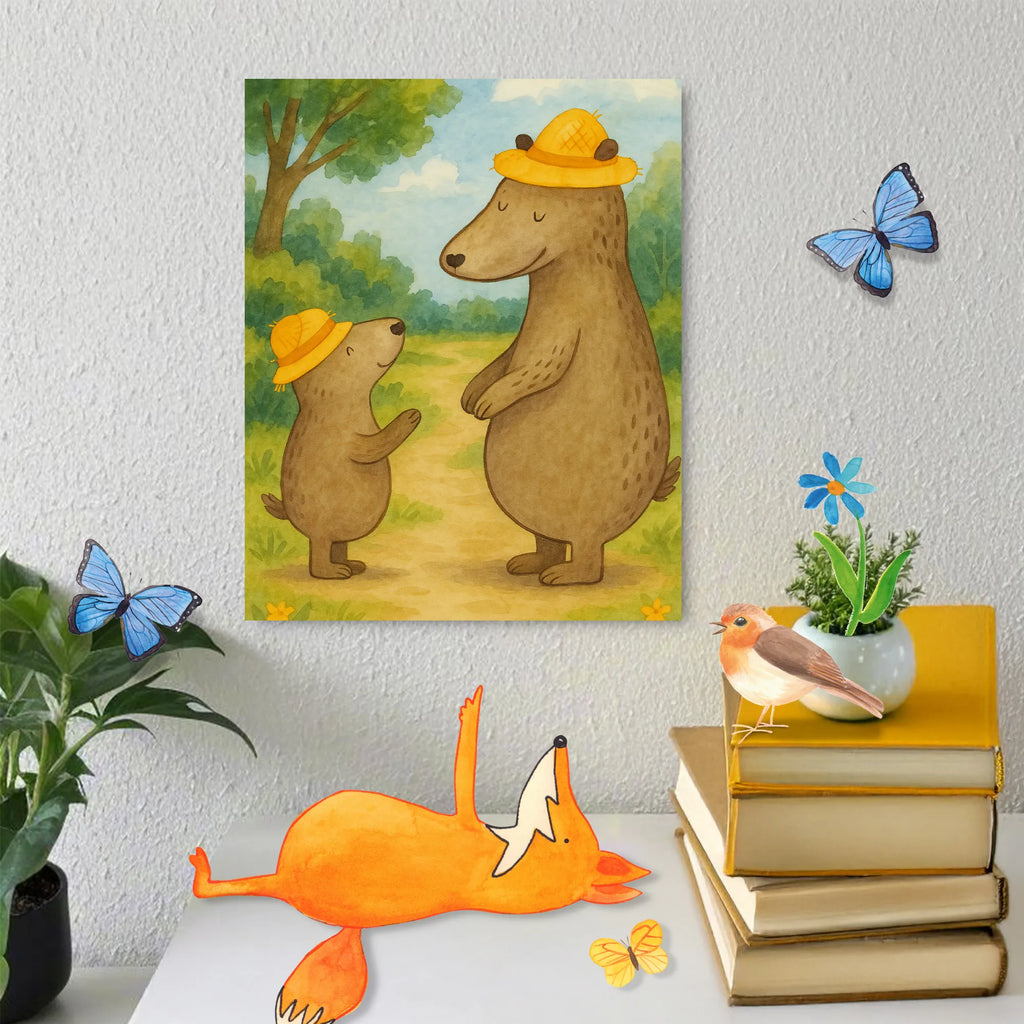 Paint by Numbers Bears with hats Design Family, Father's Day, Mother's Day, brother, sister, Mom, Dad, daddy, role model, bear, family, father-son, child, dad, father, sons, son, children, favourite person, father's day