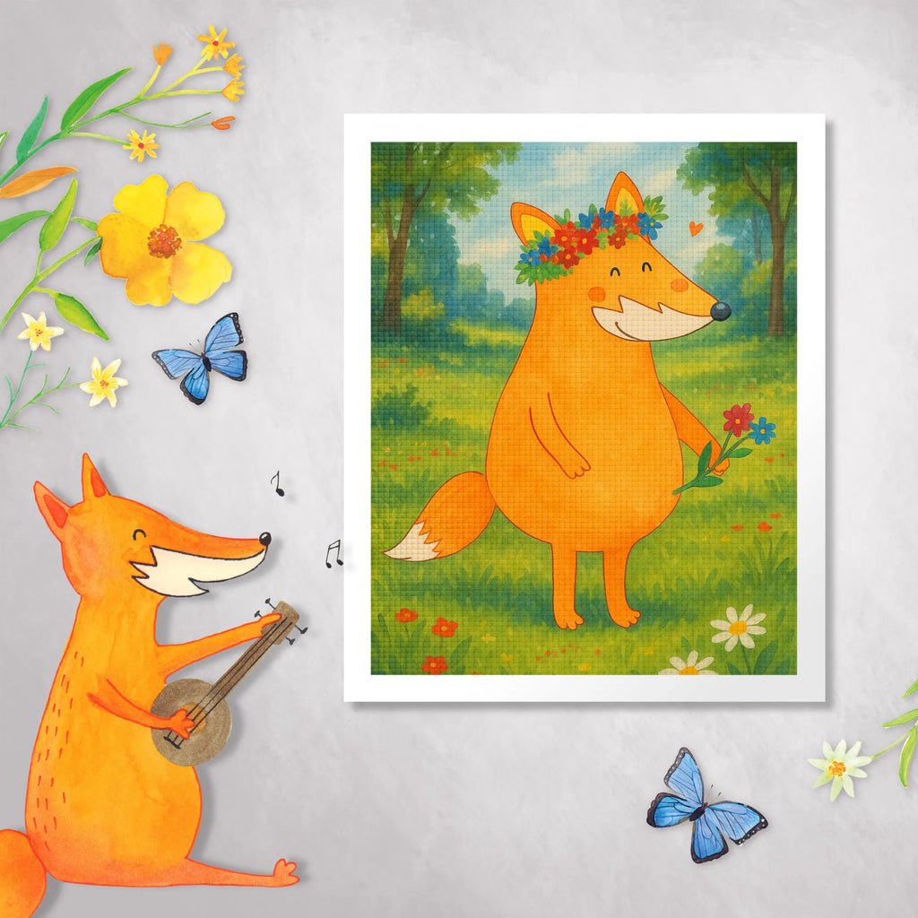 Diamond Painting Fox Flower Design fox, foxes, forest wildlife, clever as a fox, animal lover, me, girlfriends, flowers, love, joy, fox girl, flower girl, flower, self-love, girlfriend, proof of love, motivation