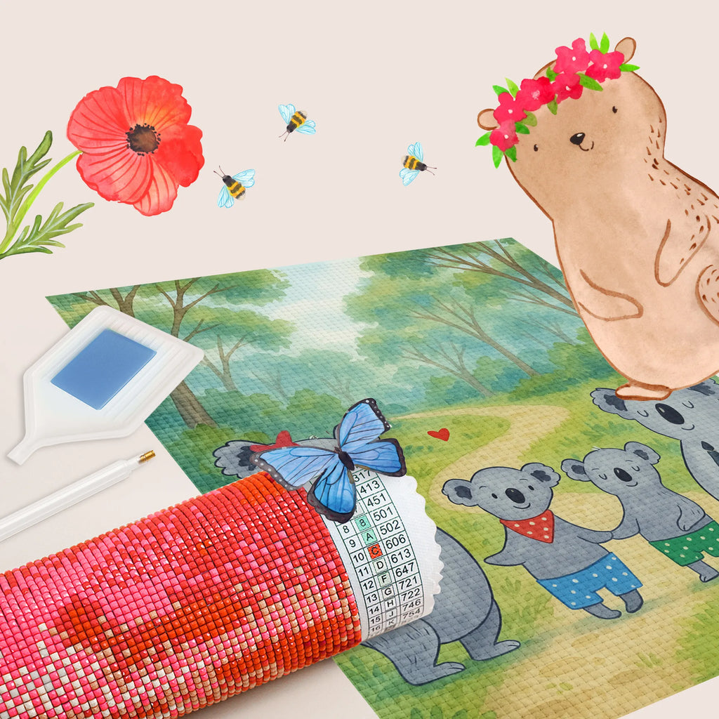 Diamond Painting Koala family with two kids Design Family, Father's Day, Mother's Day, brother, sister, Mom, Dad, koala bear, koala, family life, best family, family, family time, favourite family, koala family