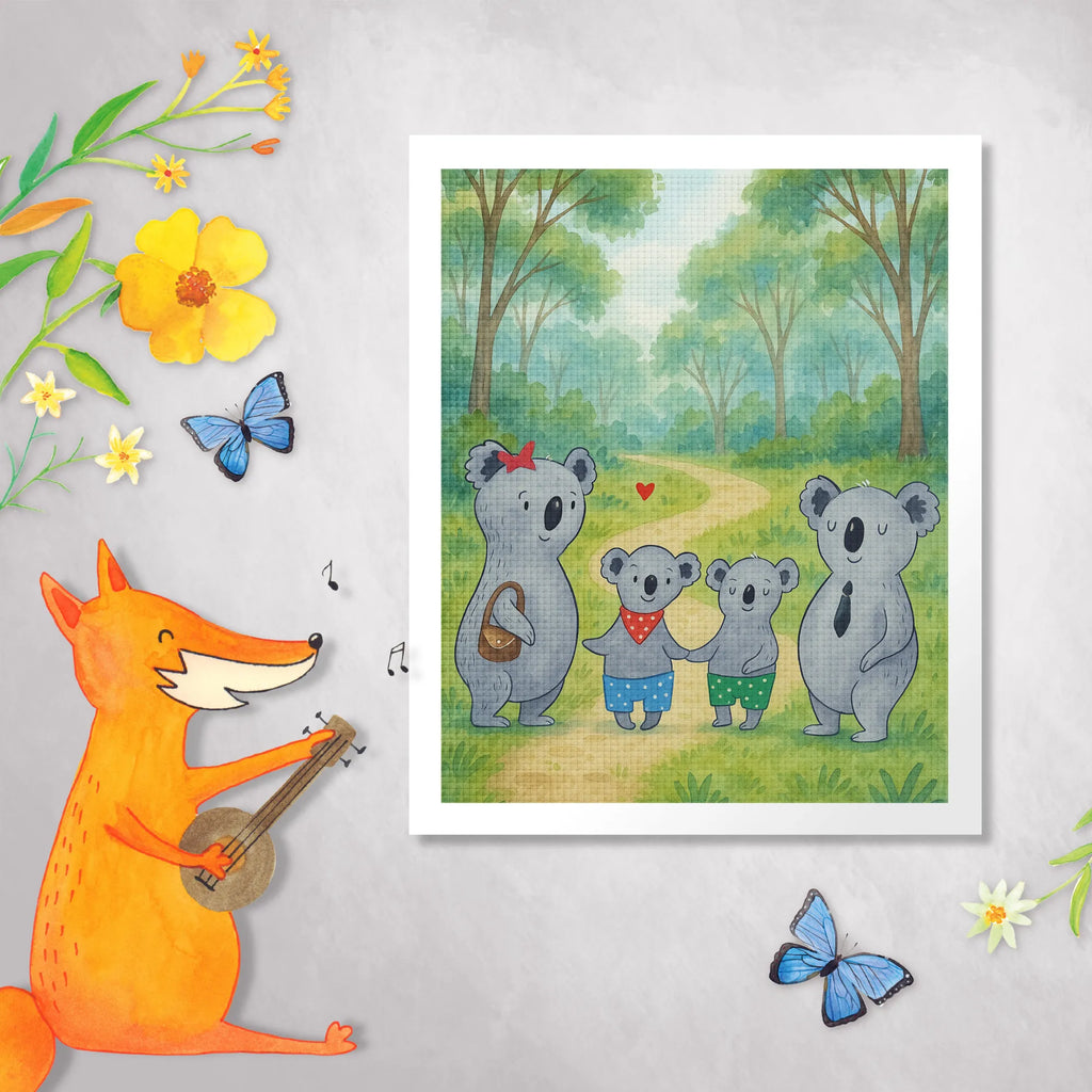 Diamond Painting Koala family with two kids Design Family, Father's Day, Mother's Day, brother, sister, Mom, Dad, koala bear, koala, family life, best family, family, family time, favourite family, koala family