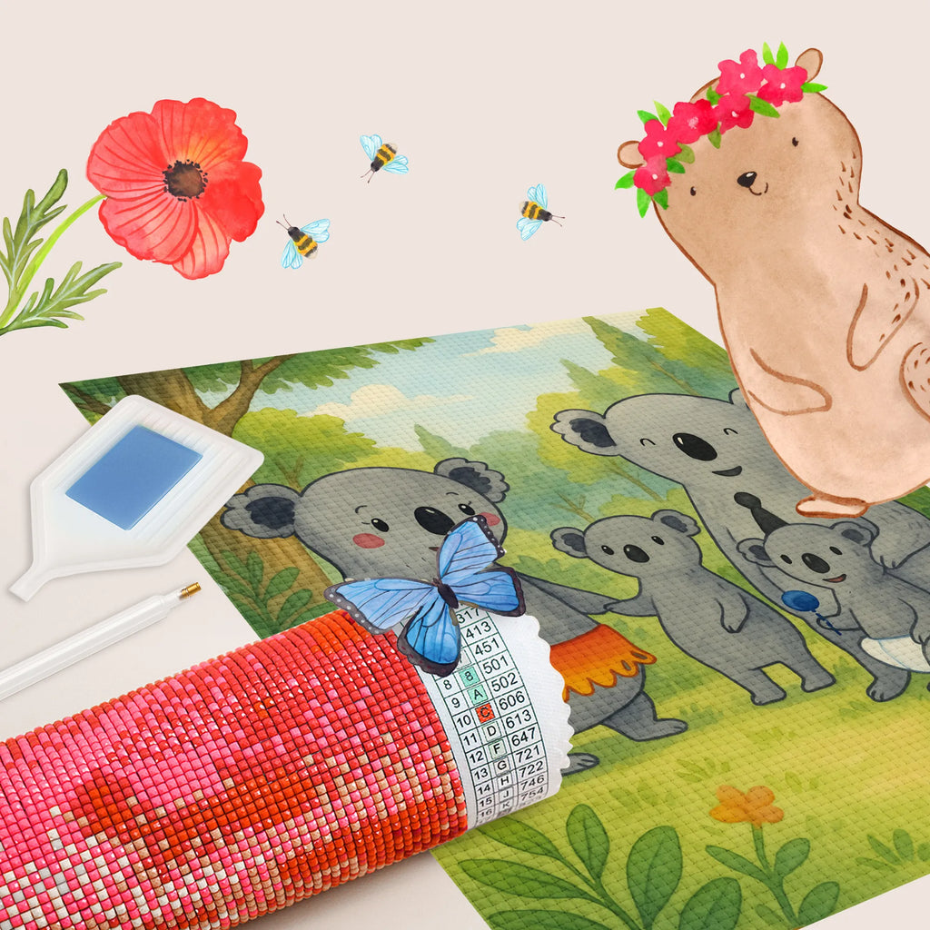 Diamond Painting Koala Family Design Family, Father's Day, Mother's Day, brother, sister, Mom, Dad, family, dad, siblings, children, mom, Koala, koalas, family life