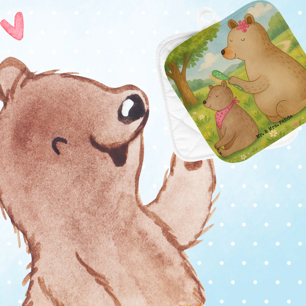 Pot holder bear child Design Topflappen 2er Set, Topfhandschuh, Topfhandschuhe, Ofenhandschuh, Topflappen lustig, Topflappen, Topflappen Set, Ofenhandschuhe, Topfuntersetzer, Topflappenset, Schöne Topflappen, Topflappen mit Spruch, Familie, Vatertag, Muttertag, Bruder, Schwester, Mama, Papa, Oma, Opa, Geschenk, Mutter, Mutti