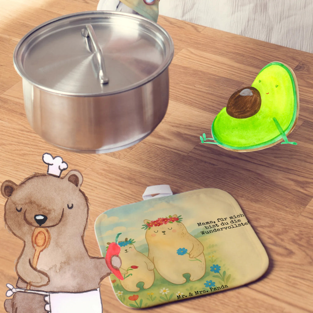 2-elementowy zestaw podkładek pod garnki Niedźwiedzie z wianuszkiem Design Topflappenset, Topflappen 2er Set, Topfuntersetzer, Topflappen mit Spruch, Schöne Topflappen, Ofenhandschuh, Topflappen, Topflappen Set, Topfhandschuhe, Ofenhandschuhe, Topfhandschuh, Topflappen lustig, Familie, Vatertag, Muttertag, Bruder, Schwester, Mama, Papa, Oma, Opa, Bären, Kind, Kinder, Mutti, Lieblingsmama, Family, weltbeste Mama, beste Mutter, Vorbild, Bär, Mami, Tochter, Geschenk Mama. Muttertag, Töchter, Mutter, Lieblingsmensch