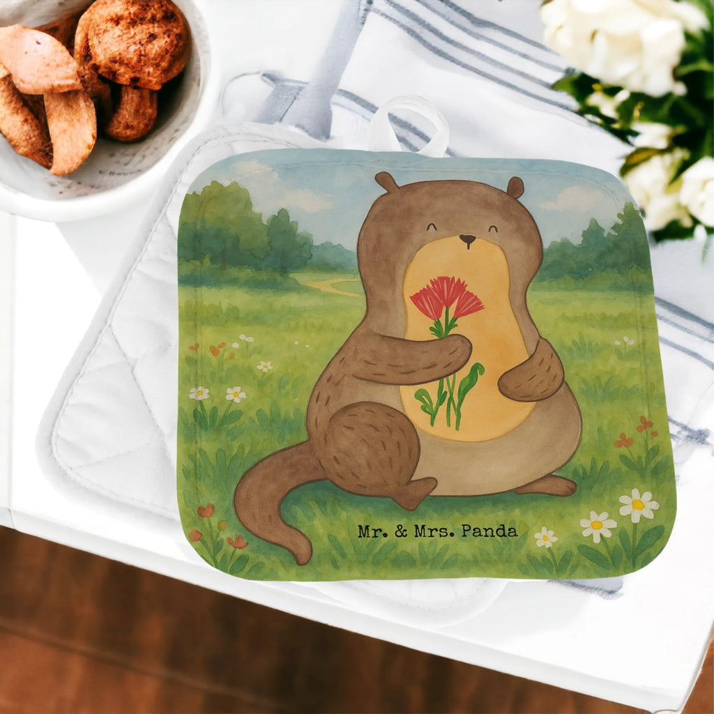 2er Set Topflappen  Otter Blumenstrauß Design Topflappen, Topfuntersetzer, Ofenhandschuh, Topflappen Set, Topflappen lustig, Topflappen mit Spruch, Ofenhandschuhe, Topfhandschuhe, Topfhandschuh, Topflappenset, Topflappen 2er Set, Schöne Topflappen, Otter, Fischotter, Seeotter, Otter Seeotter See Otter