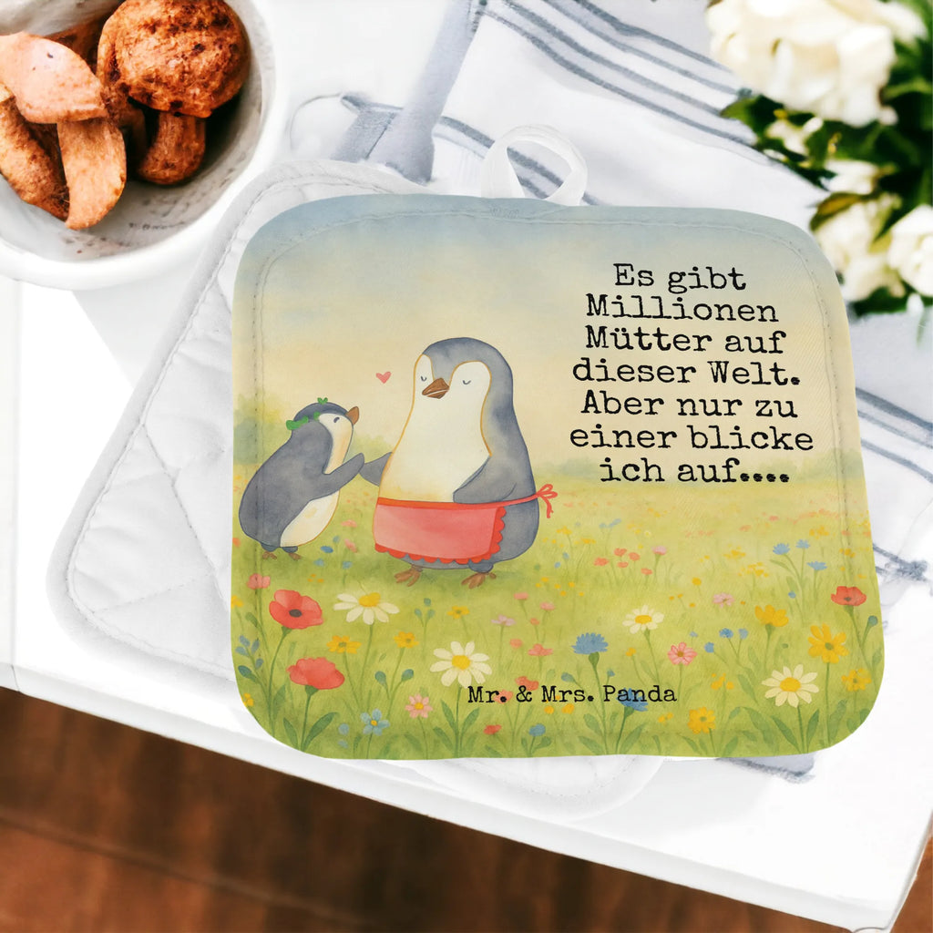 2-elementowy zestaw podkładek pod garnki Pingwin z dzieckiem Design Ofenhandschuhe, Ofenhandschuh, Topflappen mit Spruch, Topflappen lustig, Topfhandschuhe, Topfuntersetzer, Topflappen Set, Schöne Topflappen, Topflappenset, Topflappen, Topflappen 2er Set, Topfhandschuh, Familie, Vatertag, Muttertag, Bruder, Schwester, Mama, Papa, Oma, Opa, Mami, Geburststag, Geschenk, Mutter, Mutti