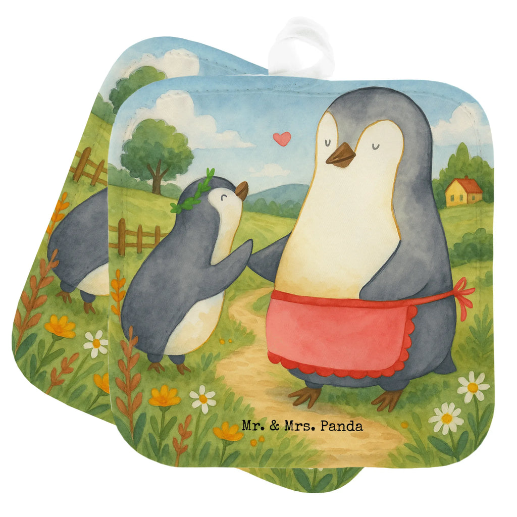 2-elementowy zestaw podkładek pod garnki Pingwin z dzieckiem Design Ofenhandschuhe, Ofenhandschuh, Topflappen mit Spruch, Topflappen lustig, Topfhandschuhe, Topfuntersetzer, Topflappen Set, Schöne Topflappen, Topflappenset, Topflappen, Topflappen 2er Set, Topfhandschuh, Familie, Vatertag, Muttertag, Bruder, Schwester, Mama, Papa, Oma, Opa, Mami, Geburststag, Geschenk, Mutter, Mutti