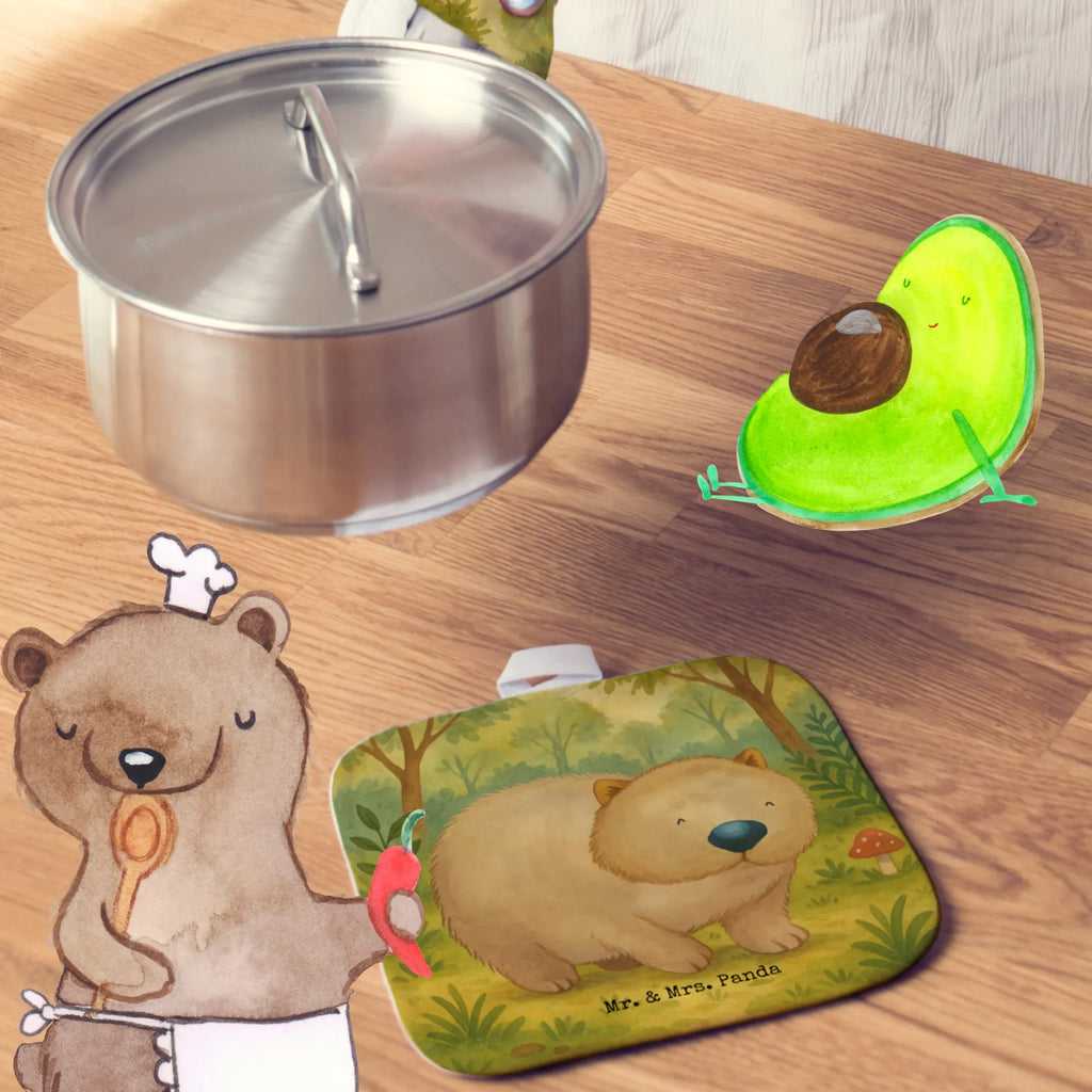 2-elementowy zestaw podkładek pod garnki Wombat Design Topflappen, Topfuntersetzer, Ofenhandschuh, Topflappen Set, Topflappen lustig, Topflappen mit Spruch, Ofenhandschuhe, Topfhandschuhe, Topfhandschuh, Topflappenset, Topflappen 2er Set, Schöne Topflappen, Tiermotive, Gute Laune, lustige Sprüche, Tiere, Wombat, Das Leben ist schön, Motivation, Spruch, Australien