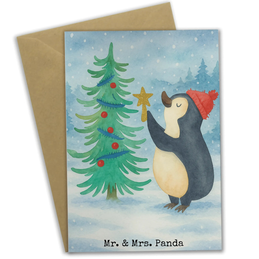 Greetings card penguin Christmas tree Design Ansichtskarten, Einladungskarte, Grußkarte, Hochzeitskarte, Klappkarte, Geburtstagskarte, Karte, Glückwunschkarte, Winter, Weihnachten, Weihnachtsdeko, Nikolaus, Advent, Heiligabend, Wintermotiv, Pinguin