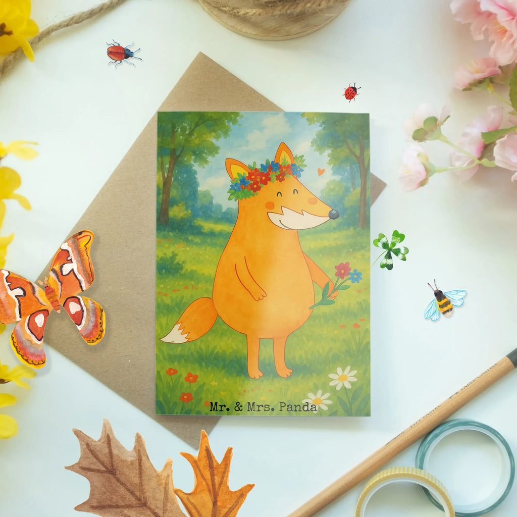 Greetings card Fox Flower Design Grußkarte, Klappkarte, Einladungskarte, Glückwunschkarte, Hochzeitskarte, Geburtstagskarte, Karte, Ansichtskarten, Fuchs, Füchse, Fox, Liebe, Freundin, Fuchsmädchen, Blumenmädchen, Freundinnen, Liebesbeweis, Blume, Blumen, Motivation, Freude, ich, mich, Selbstliebe