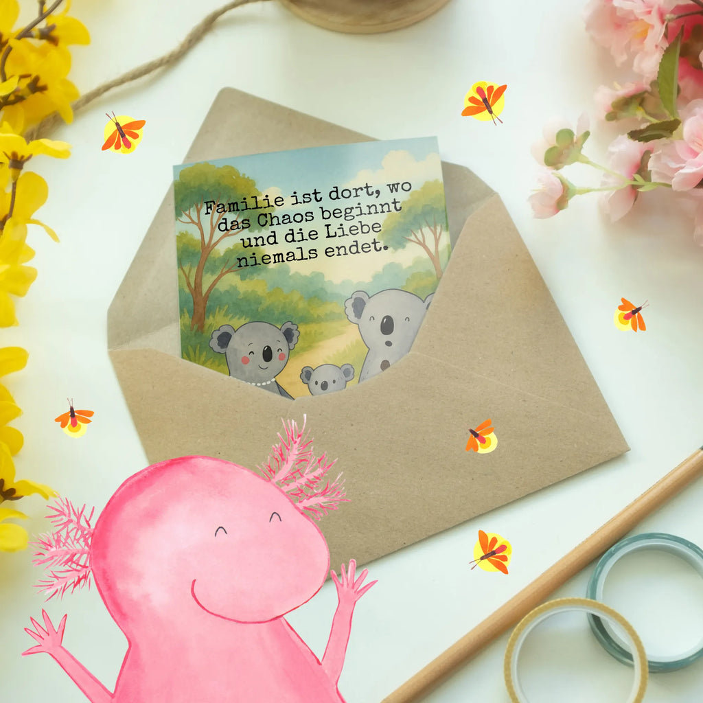 Greetings card Koala Family Design Grußkarte, Klappkarte, Einladungskarte, Glückwunschkarte, Hochzeitskarte, Geburtstagskarte, Karte, Ansichtskarten, Familie, Vatertag, Muttertag, Bruder, Schwester, Mama, Papa, Oma, Opa, Koala, Koalas, Family, Kinder, Geschwister, Familienleben