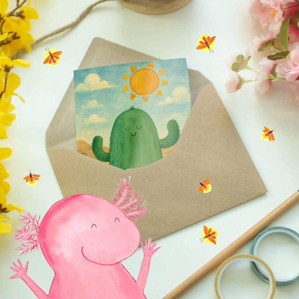 Kartka okolicznościowa Kaktus Słońce Design Grußkarte, Klappkarte, Einladungskarte, Glückwunschkarte, Hochzeitskarte, Geburtstagskarte, Karte, Ansichtskarten, Kaktus, Kakteen, Liebe Kaktusliebe, Sonne, Sonnenschein, Glück, glücklich, Motivation, Neustart, Trennung, Ehebruch, Scheidung, Freundin, Liebeskummer, Liebeskummer Geschenk, Geschenkidee