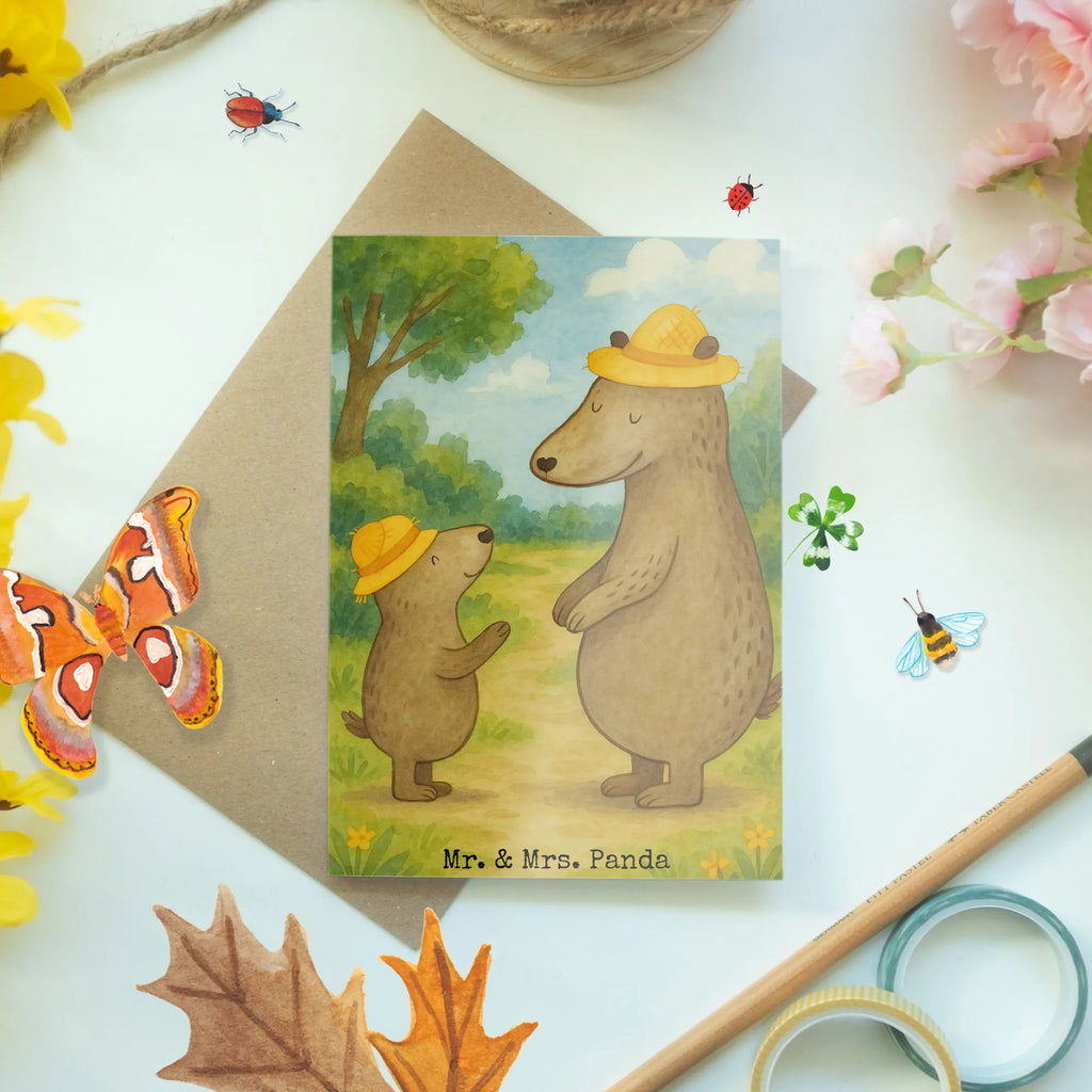 Grußkarte Bären mit Hut Design Grußkarte, Klappkarte, Einladungskarte, Glückwunschkarte, Hochzeitskarte, Geburtstagskarte, Karte, Ansichtskarten, Familie, Vatertag, Muttertag, Bruder, Schwester, Mama, Papa, Oma, Opa, Bär, Bären, Vater, Papi, Paps, Dad, Daddy, Lieblingsmensch, Sohn, Söhne, Kind, Kinder, Vater-Sohn, Family, Vorbild