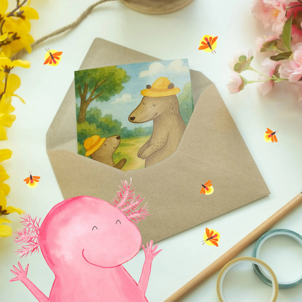 Grußkarte Bären mit Hut Design Grußkarte, Klappkarte, Einladungskarte, Glückwunschkarte, Hochzeitskarte, Geburtstagskarte, Karte, Ansichtskarten, Familie, Vatertag, Muttertag, Bruder, Schwester, Mama, Papa, Oma, Opa, Bär, Bären, Vater, Papi, Paps, Dad, Daddy, Lieblingsmensch, Sohn, Söhne, Kind, Kinder, Vater-Sohn, Family, Vorbild