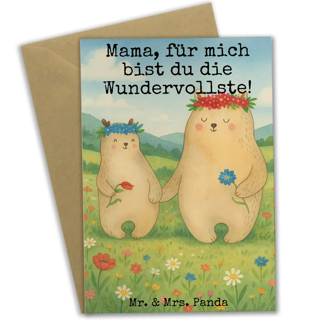 Grußkarte Bären mit Blumenkranz Design Grußkarte, Klappkarte, Einladungskarte, Glückwunschkarte, Hochzeitskarte, Geburtstagskarte, Karte, Ansichtskarten, Familie, Vatertag, Muttertag, Bruder, Schwester, Mama, Papa, Oma, Opa, Bär, Bären, Mutter, Mutti, Mami, Lieblingsmensch, Lieblingsmama, beste Mutter, weltbeste Mama, Geschenk Mama. Muttertag, Tochter, Kind, Kinder, Töchter, Family, Vorbild