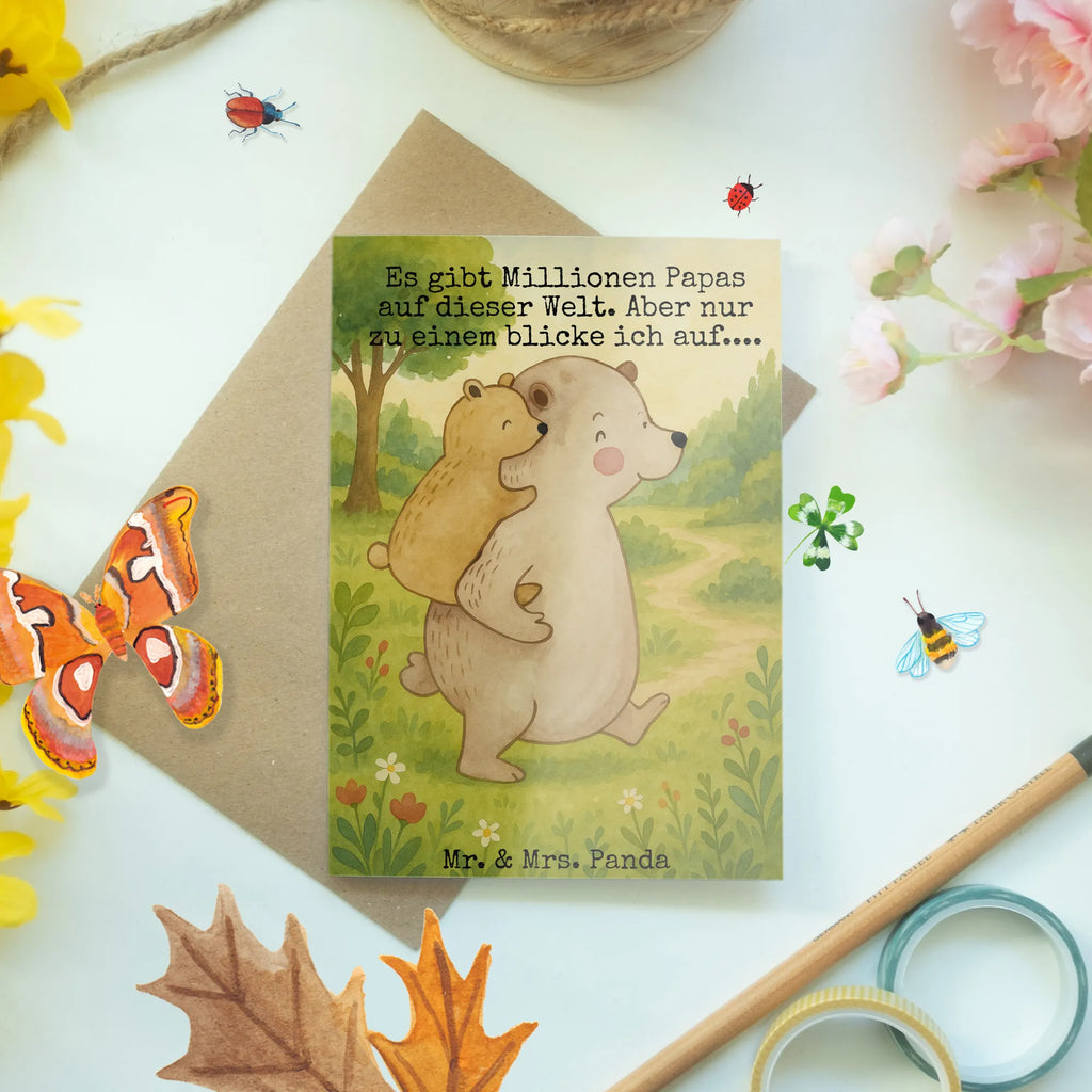 Grußkarte Papa Bär Design Grußkarte, Ansichtskarten, Hochzeitskarte, Einladungskarte, Geburtstagskarte, Glückwunschkarte, Karte, Klappkarte, Familie, Vatertag, Muttertag, Bruder, Schwester, Mama, Papa, Oma, Opa, Geschenk, Geburtstag, Papi, Vati, Vater, Onkel