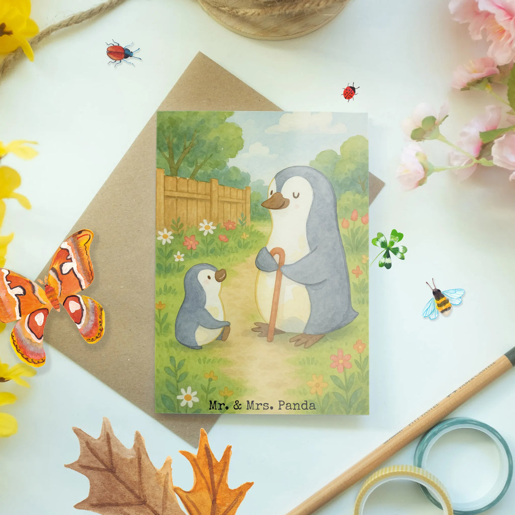 Greetings card Penguin grandpa and grandkid Design Klappkarte, Karte, Ansichtskarten, Hochzeitskarte, Grußkarte, Geburtstagskarte, Einladungskarte, Glückwunschkarte, Familie, Vatertag, Muttertag, Bruder, Schwester, Mama, Papa, Oma, Opa, Lieblingsopa, Geschenk für Opa, Großvater, Opi, bester Opa