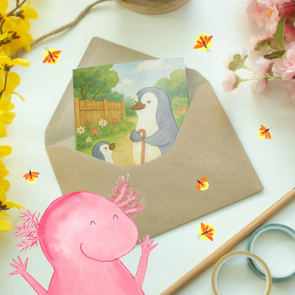 Greetings card Penguin grandpa and grandkid Design Klappkarte, Karte, Ansichtskarten, Hochzeitskarte, Grußkarte, Geburtstagskarte, Einladungskarte, Glückwunschkarte, Familie, Vatertag, Muttertag, Bruder, Schwester, Mama, Papa, Oma, Opa, Lieblingsopa, Geschenk für Opa, Großvater, Opi, bester Opa