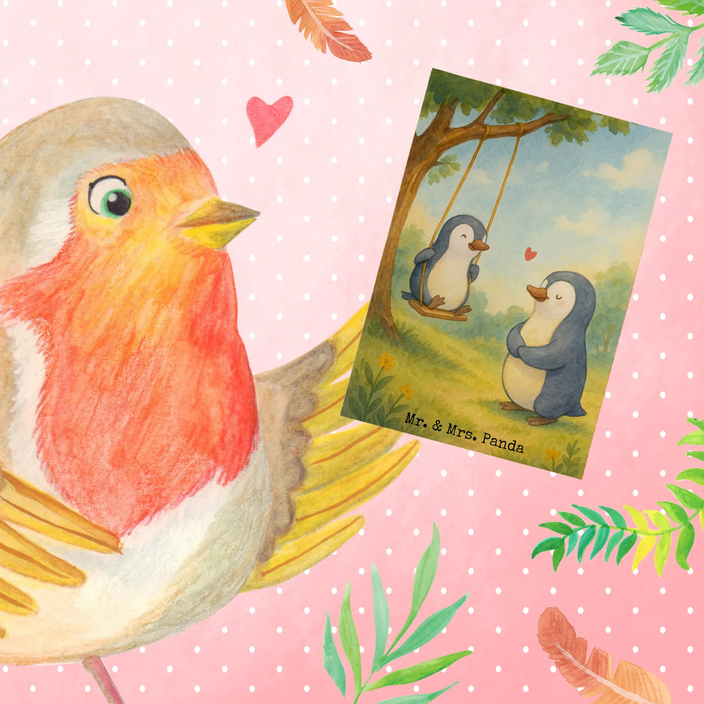 Kartka okolicznościowa Babcia pingwin na huśtawce Design Grußkarte, Klappkarte, Einladungskarte, Glückwunschkarte, Hochzeitskarte, Geburtstagskarte, Karte, Ansichtskarten, Familie, Vatertag, Muttertag, Bruder, Schwester, Mama, Papa, Oma, Opa, beste Oma, Lieblingsoma, Geschenk für Oma, Omi, Großmutter