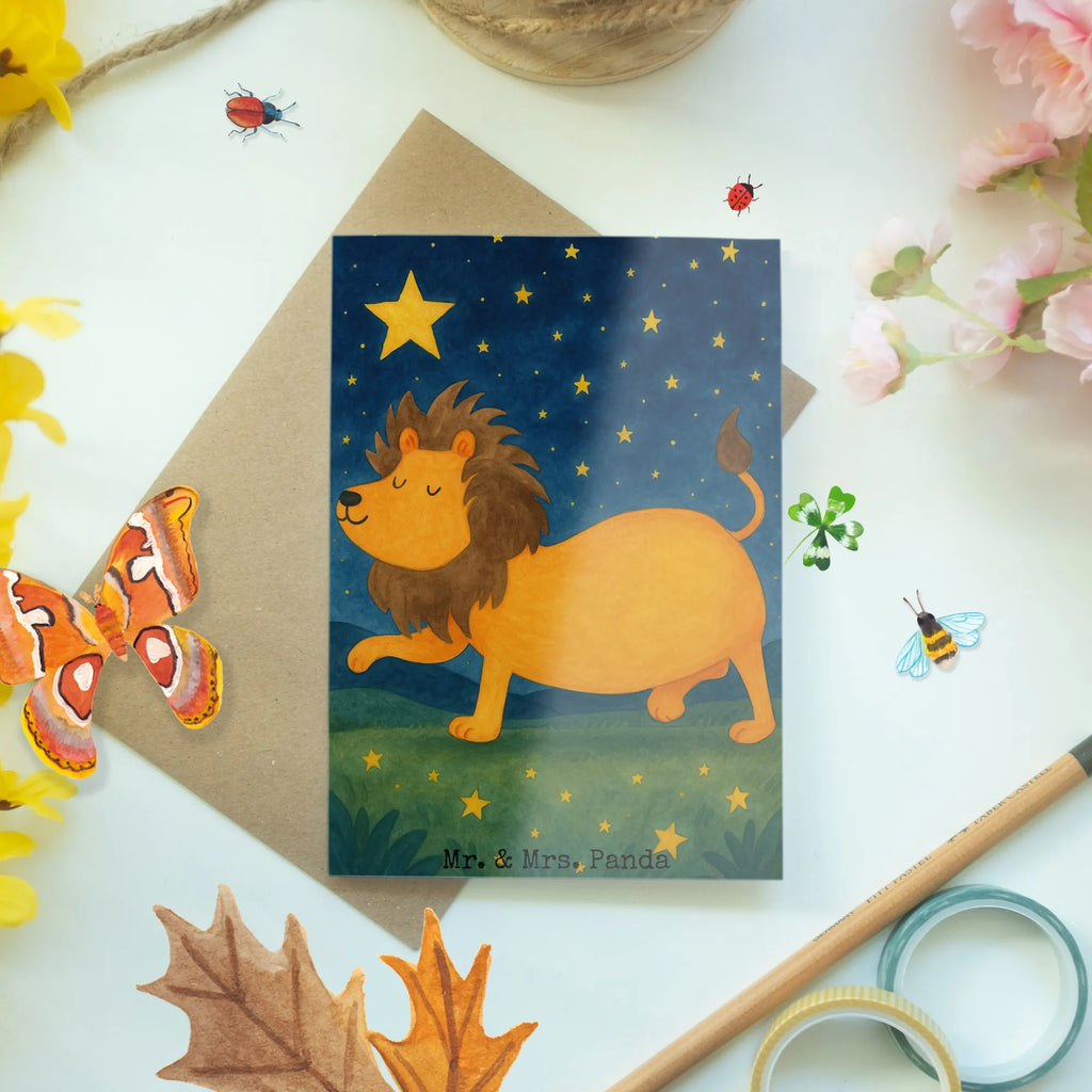 Kartka okolicznościowa znak zodiaku lew Design Grußkarte, Klappkarte, Einladungskarte, Glückwunschkarte, Hochzeitskarte, Geburtstagskarte, Karte, Ansichtskarten, Tierkreiszeichen, Sternzeichen, Horoskop, Astrologie, Aszendent, Löwe Geschenk, Löwe Sternzeichen, Geschenk Juli, Geburtstag Juli, Geschenk August, Geburtstag August, König der Tiere