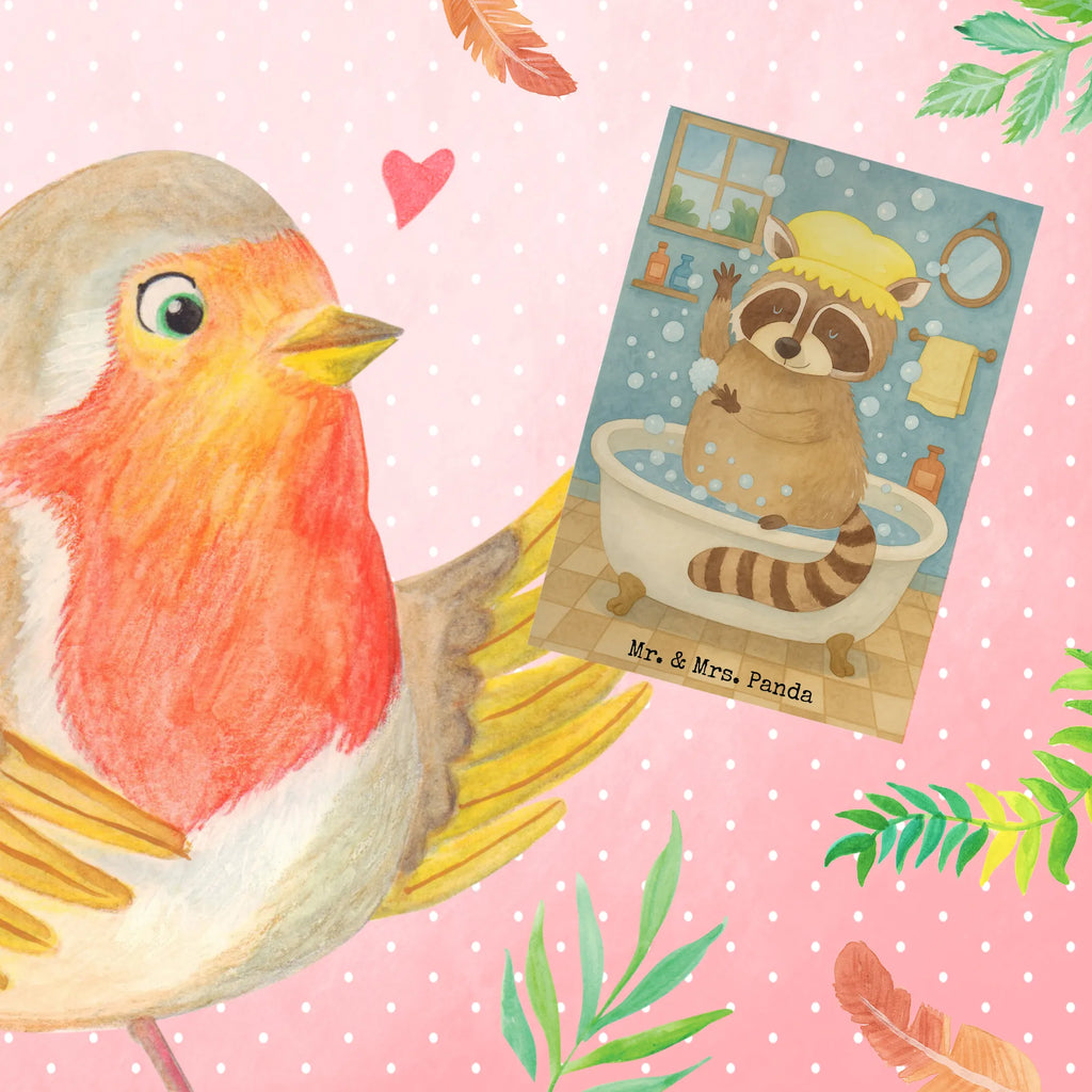 Grußkarte Waschbär Design Grußkarte, Klappkarte, Einladungskarte, Glückwunschkarte, Hochzeitskarte, Geburtstagskarte, Karte, Ansichtskarten, Tiermotive, Gute Laune, lustige Sprüche, Tiere, Waschbär, Tagträumen, Plan, Fröhlich, waschen, Seifenblasen