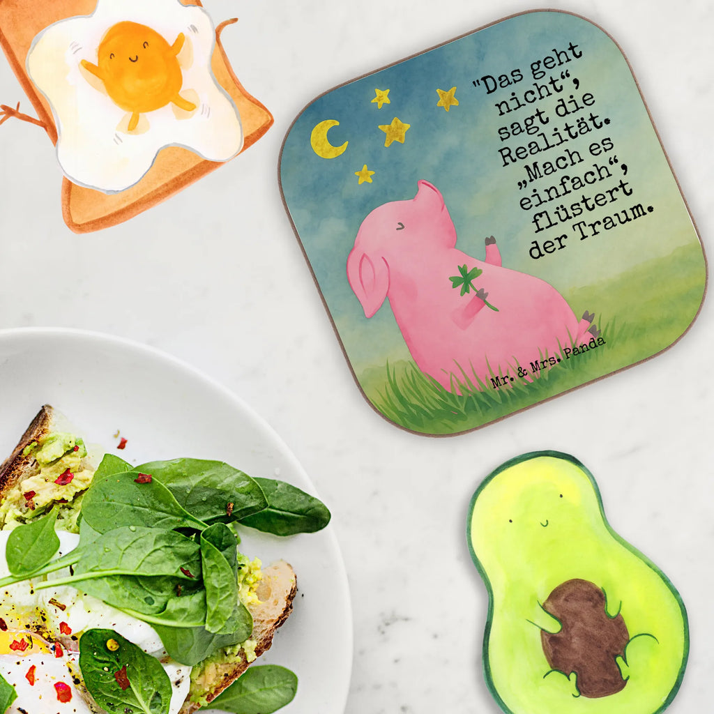 Square coaster Pig Luck Design Glasuntersetzer, Untersetzer Holz, Untersetzer aus Holz, Korkuntersetzer, Holzuntersetzer, Bierdeckel, Untersetzer für Gläser, Getränkeuntersetzer, Untersetzer Gläser, Tassen Untersetzer, Untersetzer, Untersetzer Design, Tiermotive, Gute Laune, lustige Sprüche, Tiere, Schwein, Sernchen, Träume, Sterne, Ziele, Schweinchen, Motivation, Glücksschwein. Glück, Glücksbringer