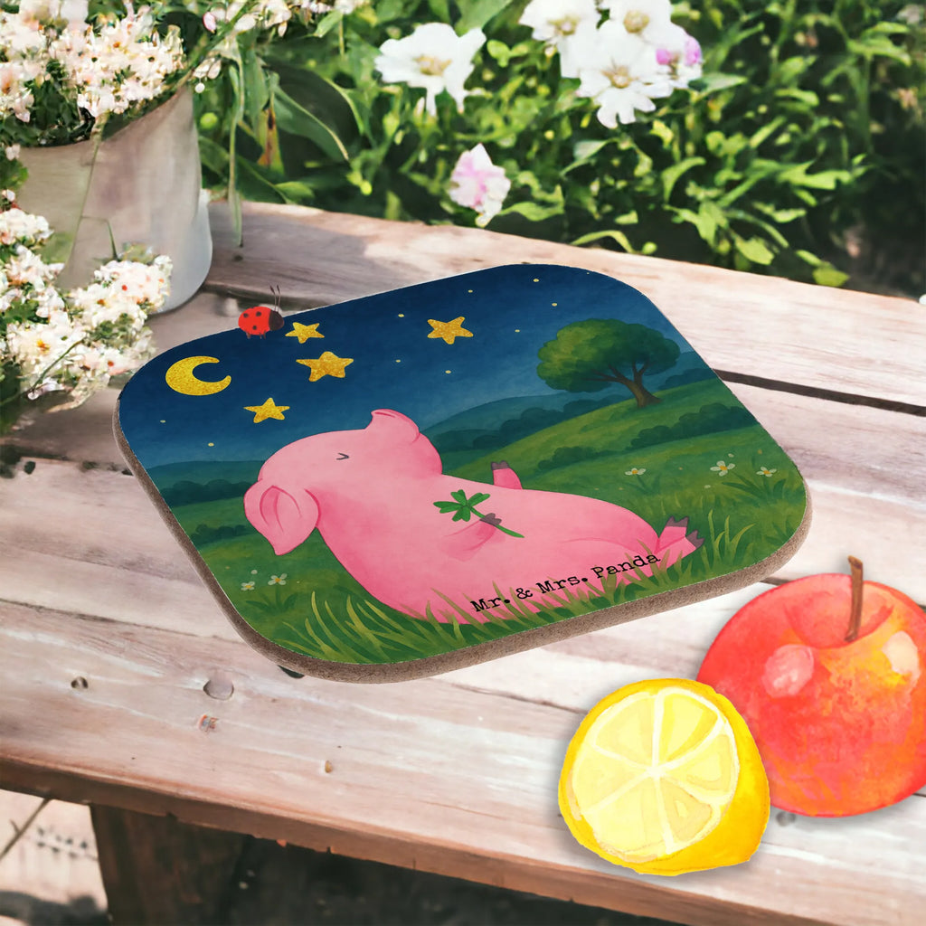 Square coaster Pig Luck Design Glasuntersetzer, Untersetzer Holz, Untersetzer aus Holz, Korkuntersetzer, Holzuntersetzer, Bierdeckel, Untersetzer für Gläser, Getränkeuntersetzer, Untersetzer Gläser, Tassen Untersetzer, Untersetzer, Untersetzer Design, Tiermotive, Gute Laune, lustige Sprüche, Tiere, Schwein, Sernchen, Träume, Sterne, Ziele, Schweinchen, Motivation, Glücksschwein. Glück, Glücksbringer