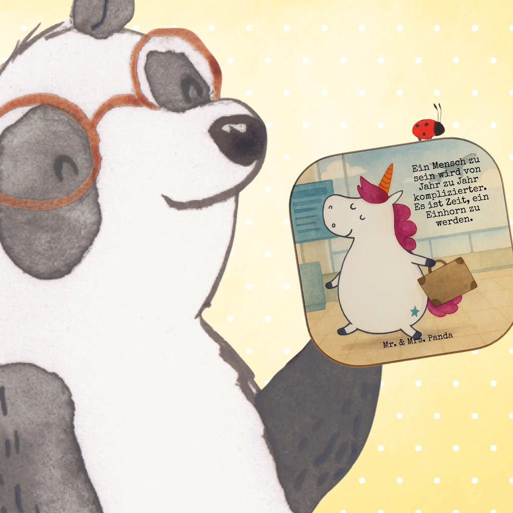 Podkładka Jednorożec walizka Design Untersetzer, Bierdeckel, Glasuntersetzer, Untersetzer Gläser, Getränkeuntersetzer, Untersetzer aus Holz, Untersetzer für Gläser, Korkuntersetzer, Untersetzer Holz, Holzuntersetzer, Tassen Untersetzer, Untersetzer Design, Einhorn, Einhörner, Einhorn Deko, Unicorn, unicorn, Koffer, Verreisen, Reise, Gepäck, Abenteuer, Erwachsen, Kind, albern, Spaß, lustig, witzig