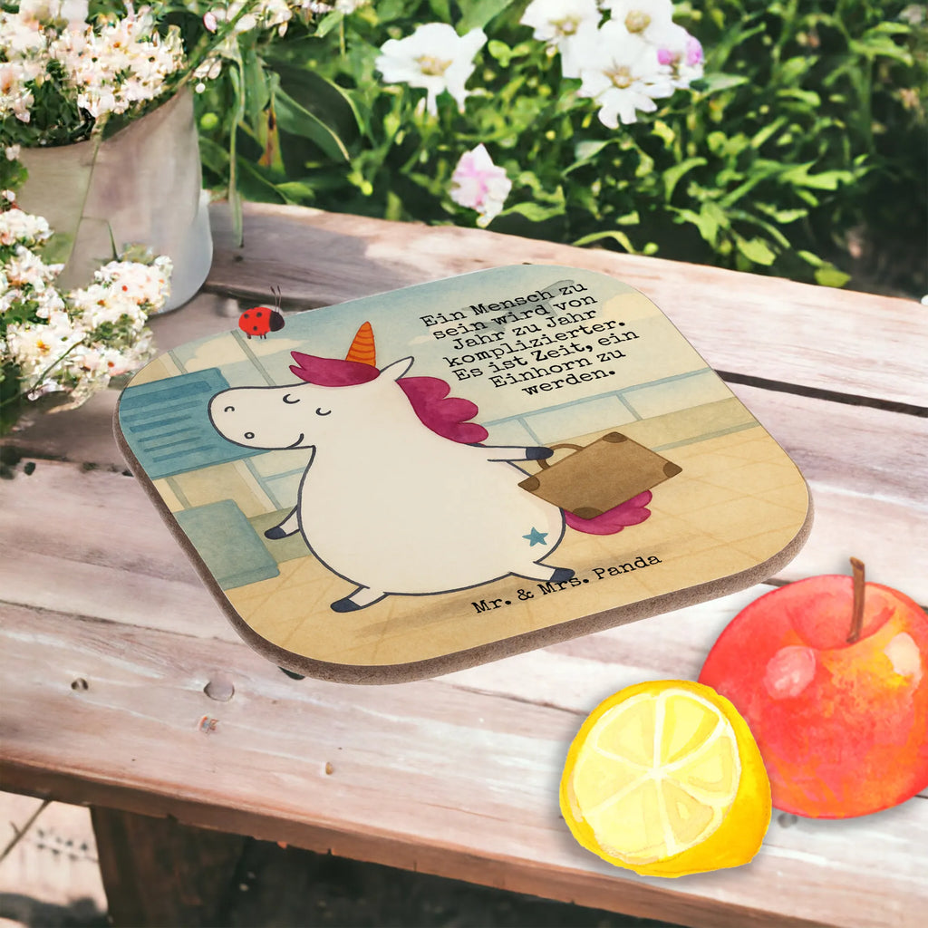 Podkładka Jednorożec walizka Design Untersetzer, Bierdeckel, Glasuntersetzer, Untersetzer Gläser, Getränkeuntersetzer, Untersetzer aus Holz, Untersetzer für Gläser, Korkuntersetzer, Untersetzer Holz, Holzuntersetzer, Tassen Untersetzer, Untersetzer Design, Einhorn, Einhörner, Einhorn Deko, Unicorn, unicorn, Koffer, Verreisen, Reise, Gepäck, Abenteuer, Erwachsen, Kind, albern, Spaß, lustig, witzig