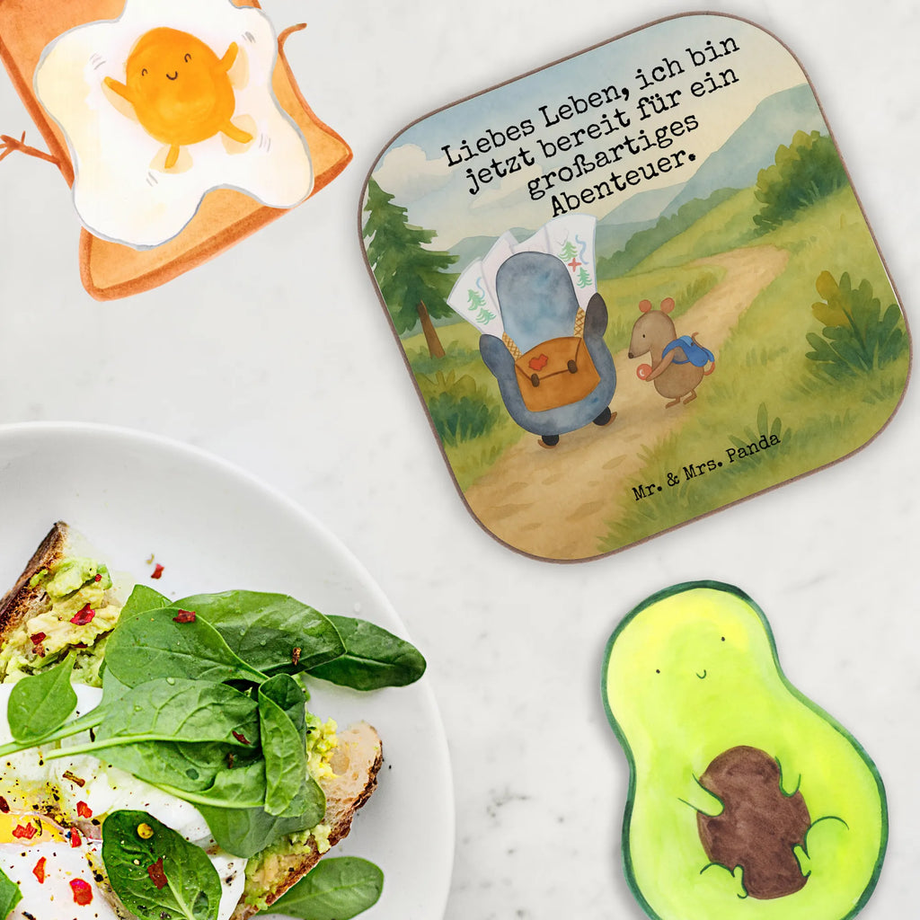 Square coaster Penguin & Mouse Hiker Design Untersetzer, Bierdeckel, Glasuntersetzer, Untersetzer Gläser, Getränkeuntersetzer, Untersetzer aus Holz, Untersetzer für Gläser, Korkuntersetzer, Untersetzer Holz, Holzuntersetzer, Tassen Untersetzer, Untersetzer Design, Pinguin, Pinguine, Abenteurer, Abenteuer, Roadtrip, Ausflug, Wanderlust, wandern