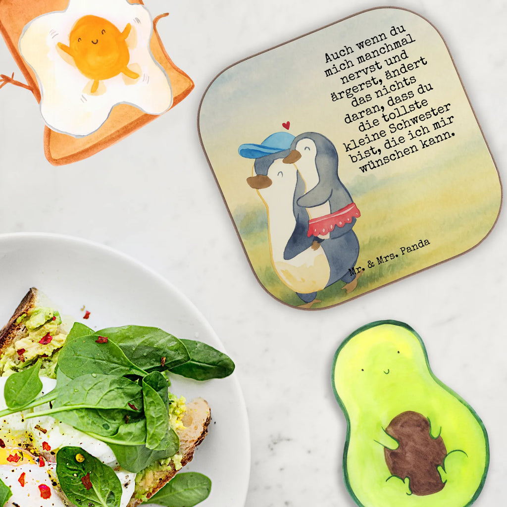 Untersetzer Pinguin Kleine Schwester Design Untersetzer Gläser, Tassen Untersetzer, Bierdeckel, Korkuntersetzer, Glasuntersetzer, Untersetzer für Gläser, Untersetzer, Untersetzer Design, Untersetzer Holz, Untersetzer aus Holz, Holzuntersetzer, Getränkeuntersetzer, Familie, Vatertag, Muttertag, Bruder, Schwester, Mama, Papa, Oma, Opa