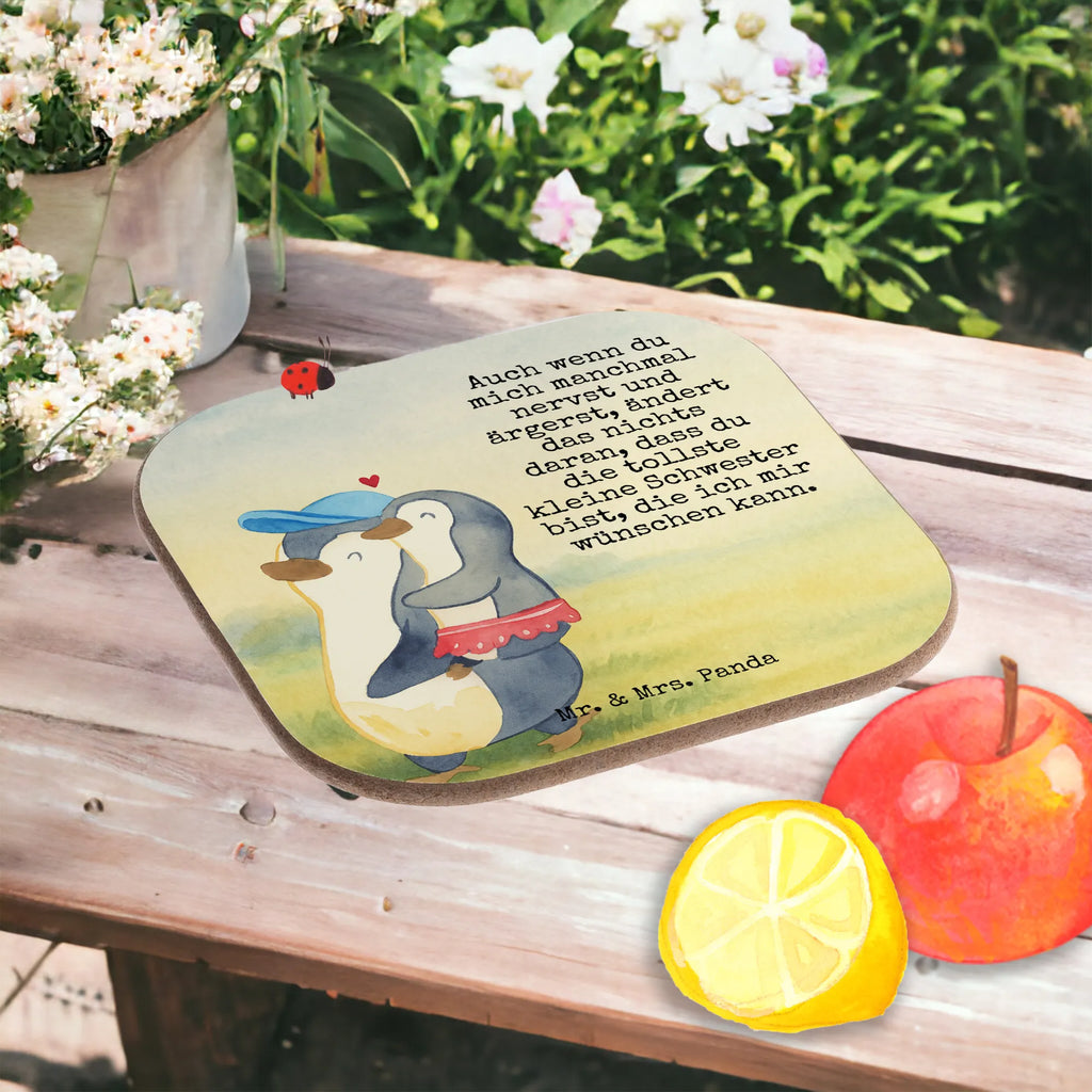 Untersetzer Pinguin Kleine Schwester Design Untersetzer Gläser, Tassen Untersetzer, Bierdeckel, Korkuntersetzer, Glasuntersetzer, Untersetzer für Gläser, Untersetzer, Untersetzer Design, Untersetzer Holz, Untersetzer aus Holz, Holzuntersetzer, Getränkeuntersetzer, Familie, Vatertag, Muttertag, Bruder, Schwester, Mama, Papa, Oma, Opa