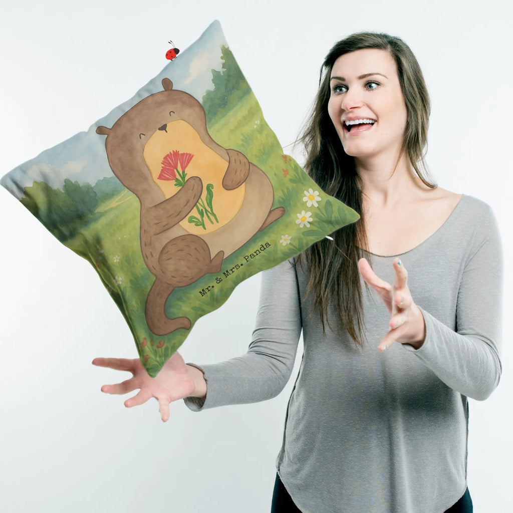 Cushion otter Bunch of flowers Design Dekokissen 40x40, Sofakissen, Kopfkissen 40x40, Kopfkissen, Kissen 40x40, Kissenhülle 40x40, Dekokissen, Motivkissen, Zierkissen, Kissen 40x40 Waschbar, sofakissen, Kissenbezüge, Kissen, Couchkissen, Kissenhülle, Sofakissen 40x40, Kissenbezug 40x40, sitzkissen, Dekokissen Sofa, Otter, Fischotter, Seeotter, Otter Seeotter See Otter