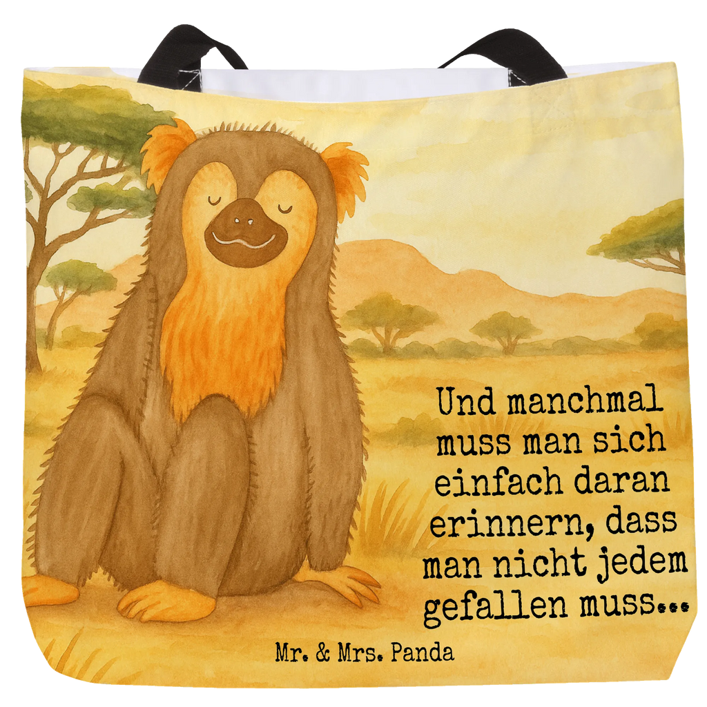 Shopper Affe Design Beutel, Einkaufstasche, Tasche, Strandtasche, Einkaufsbeutel, Shopper, Schultasche, Freizeittasche, Tragebeutel, Schulbeutel, Alltagstasche, Afrika, Wildtiere, Affe, Äffchen, Affen, Selbstliebe, Respekt, Motivation, Selbstachtung, Liebe, Selbstbewusstsein, Selfcare